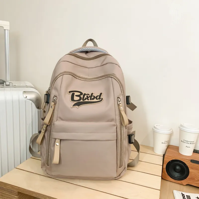 URBAN FOREST Nylon Backpack Regular Unisex White/Black/Red/Khaki-21