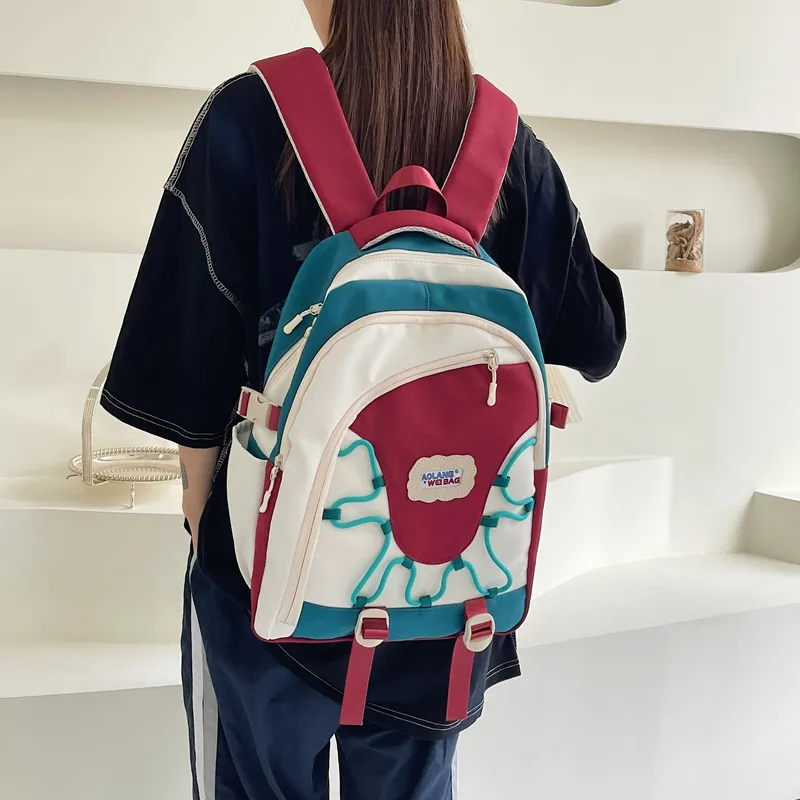 URBAN FOREST Nylon Backpack Regular Unisex Ecru, Black, Fuchsia, Blue-16