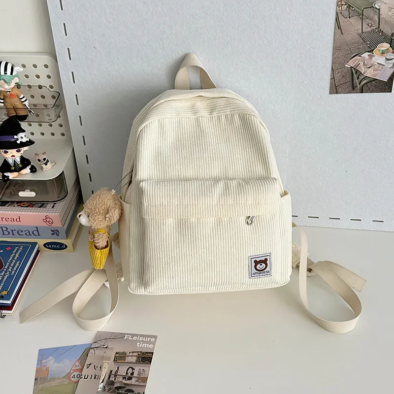 URBAN FOREST Corduroy Backpack Unisex Multicolor-18