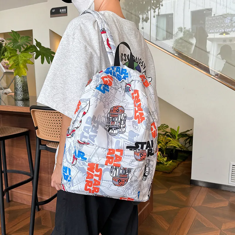 URBAN FOREST Oxford Backpack Unisex Black/Orange/Green-7