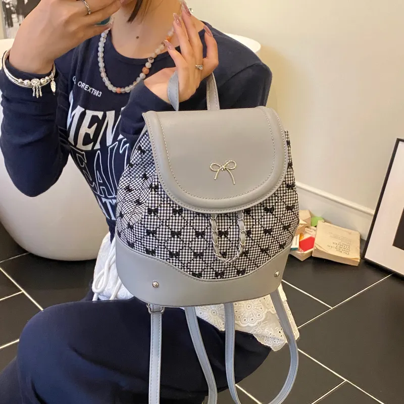 URBAN FOREST PU Backpack Women's White/Silver/Brown-34