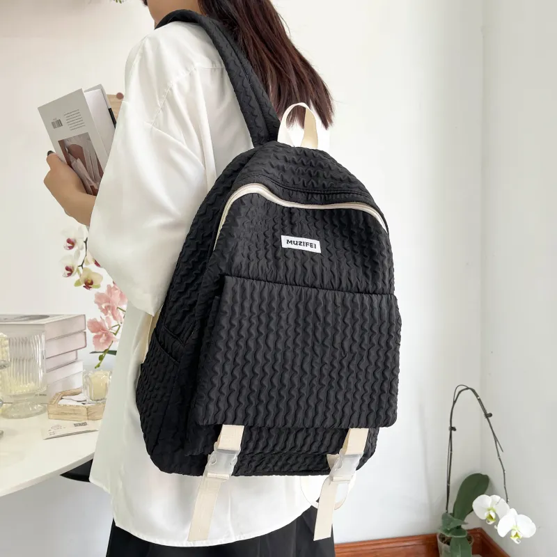 URBAN FOREST Polyester Backpack Unisex Sky Blue/Yellow/Green/Pink/Black-26