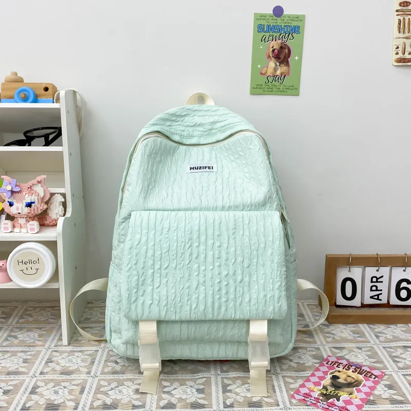 URBAN FOREST Polyester Backpack Unisex Sky Blue/Yellow/Green/Pink/Black-13