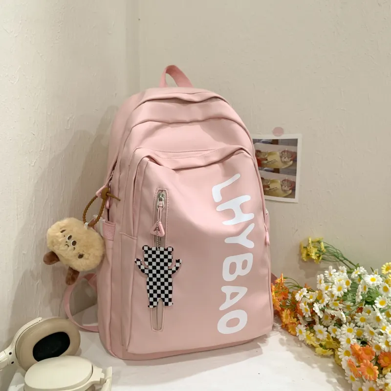 URBAN FOREST Nylon Backpack Women's White/Black/Yellow/Blue/Pink-18