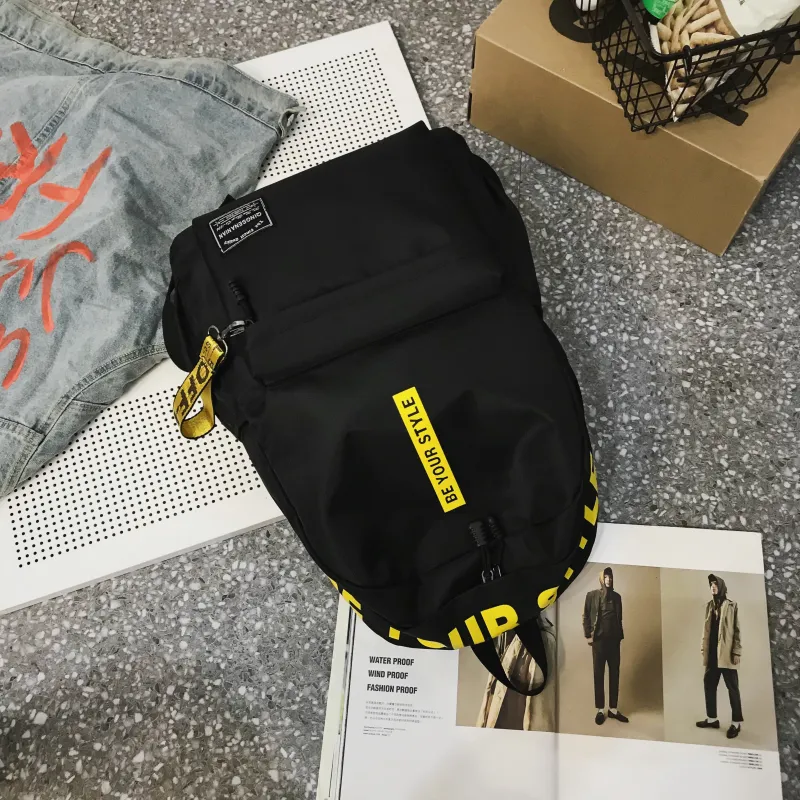 URBAN FOREST Oxford Backpack Unisex Black & Red/Black & Yellow/Light Gray/Dark Gray/Black/Red-5