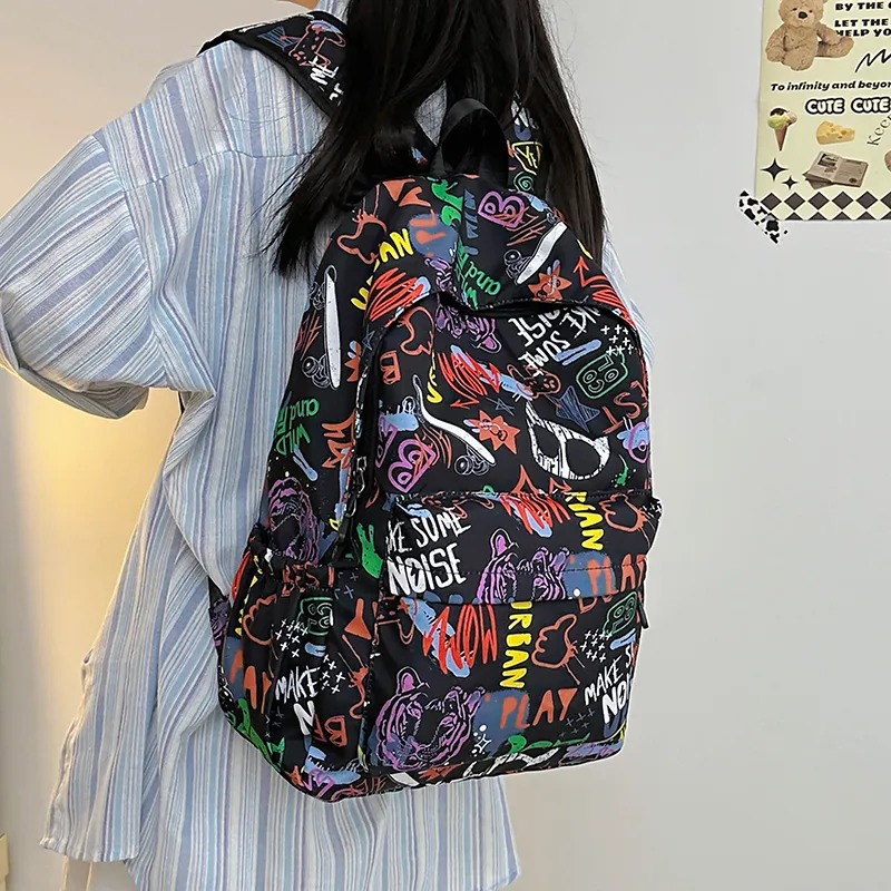 URBAN FOREST Polyester Backpack Regular Unisex White/Gray/Black/Blue-15