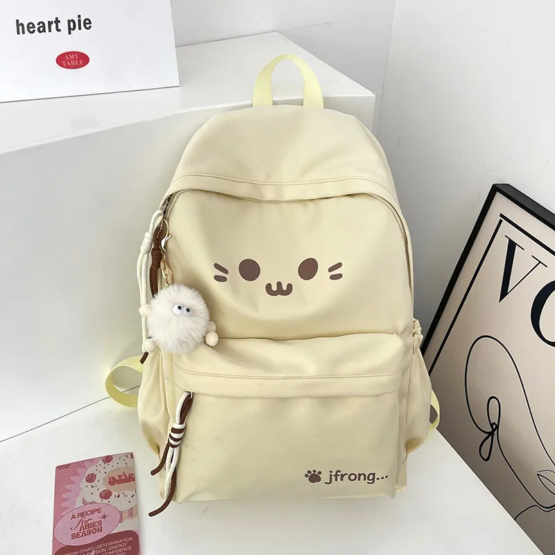 URBAN FOREST Nylon Backpack Women's Pink/White/Black/Blue/Yellow-16