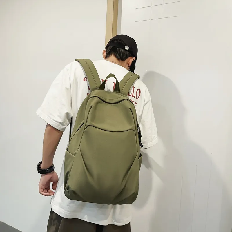 URBAN FOREST Nylon Backpack Unisex White/Gray/Black/Khaki/Green-17