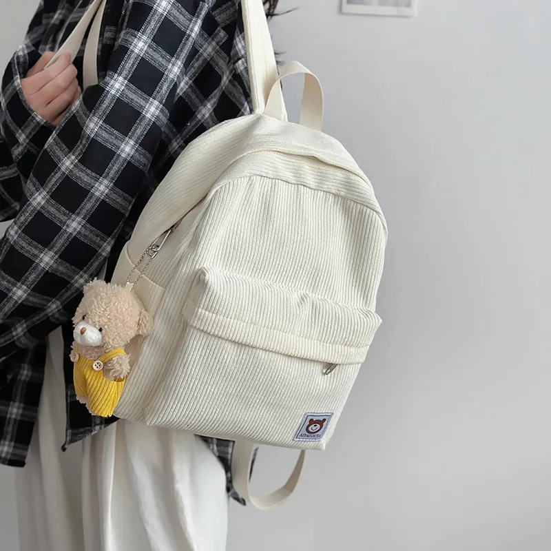 URBAN FOREST Corduroy Backpack Unisex Multicolor-19