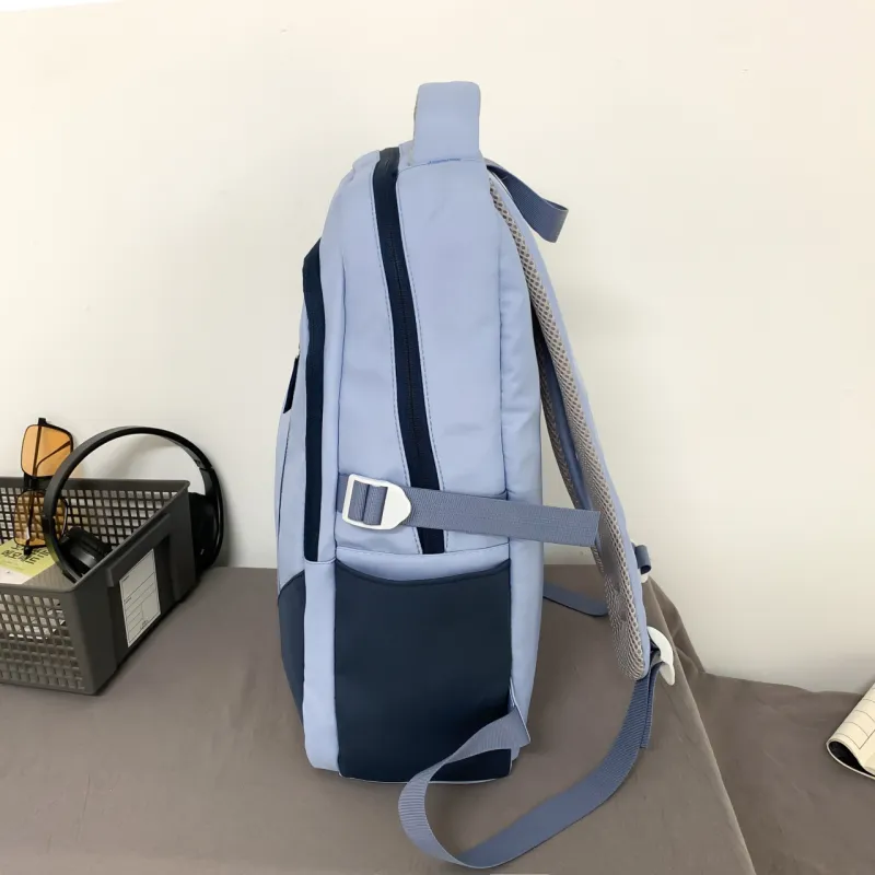 URBAN FOREST Composite Cloth Backpack Unisex Black/Purple/Green/Blue-14