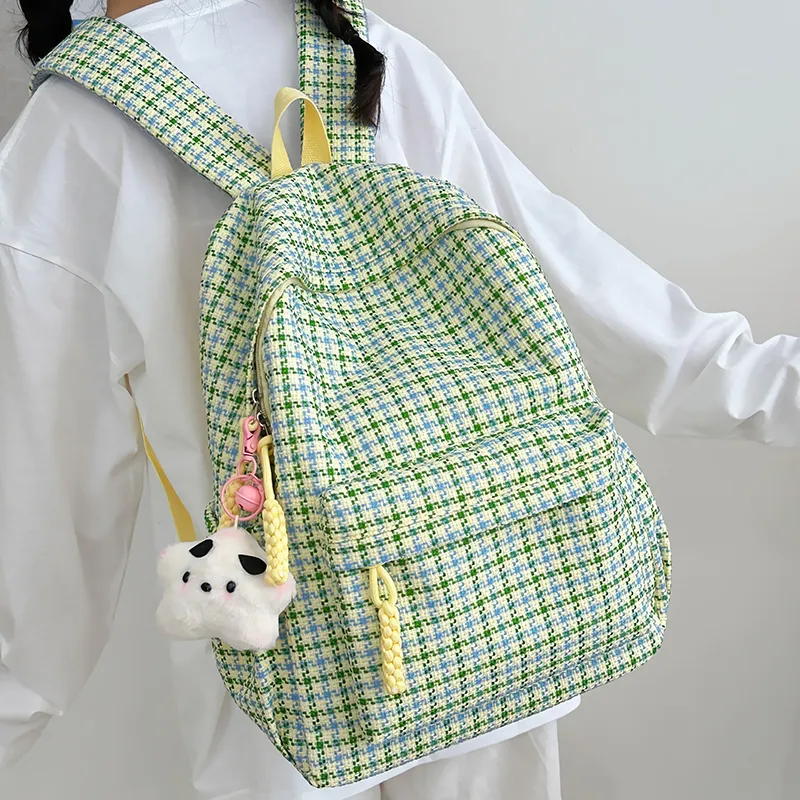 URBAN FOREST Nylon Backpack Tubas Unisex Green/Pink/Red/Yellow/Khaki-21