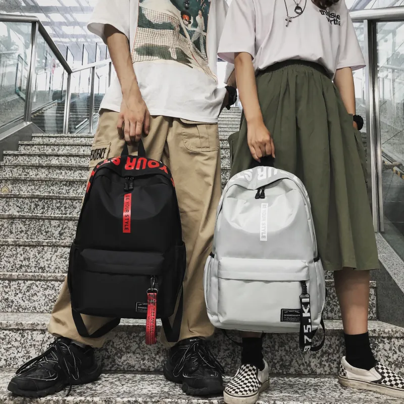URBAN FOREST Oxford Backpack Unisex Black & Red/Black & Yellow/Light Gray/Dark Gray/Black/Red-1