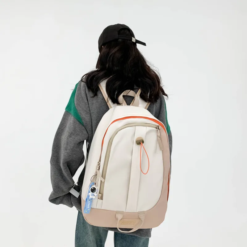 URBAN FOREST Nylon Backpack Unisex Ecru/Black/Burgundy/Jasper/Blue-2