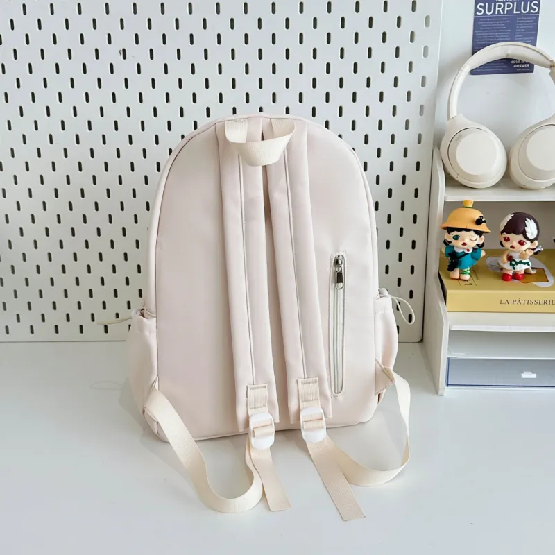 URBAN FOREST Nylon Backpack Unisex Black/White/Pink/Yellow/Blue-4