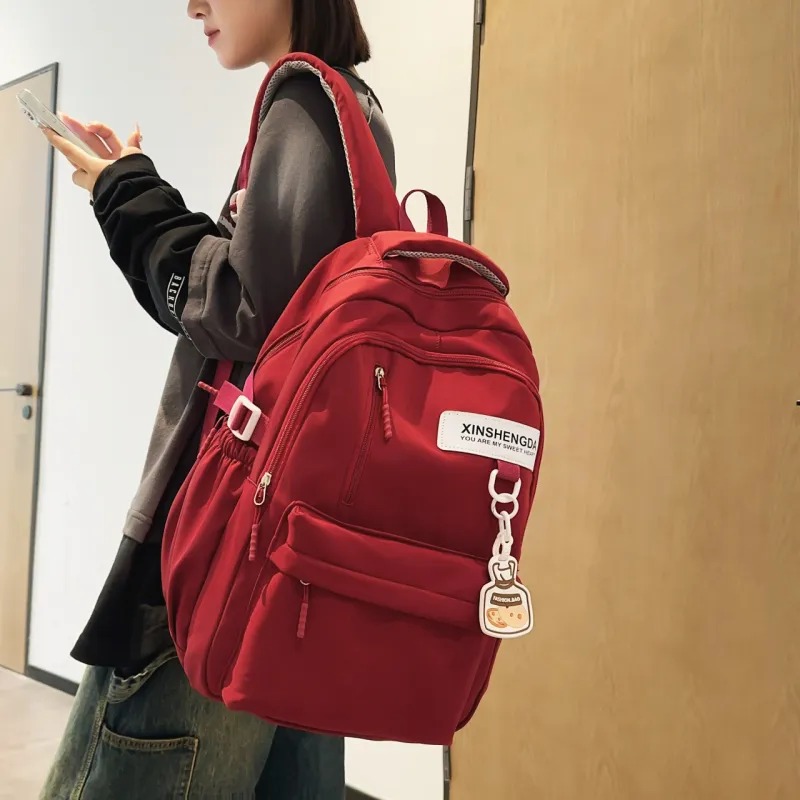 URBAN FOREST Polyester Backpack Tubas Unisex White/Black-13