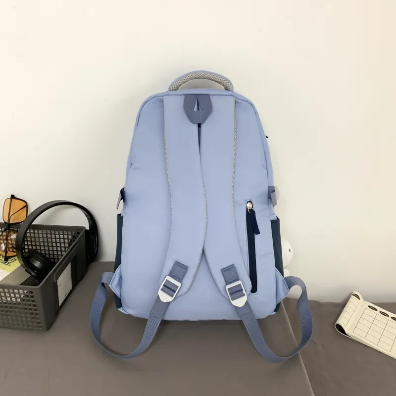 URBAN FOREST Composite Cloth Backpack Unisex Black/Purple/Green/Blue-15