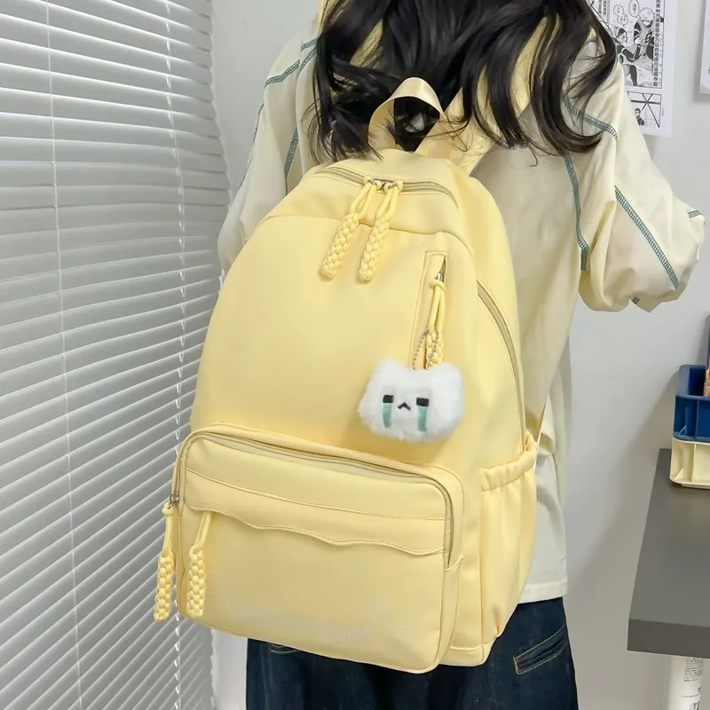 URBAN FOREST Composite Cloth Backpack Unisex Red/Yellow/Green/Blue/Pink/Black-8