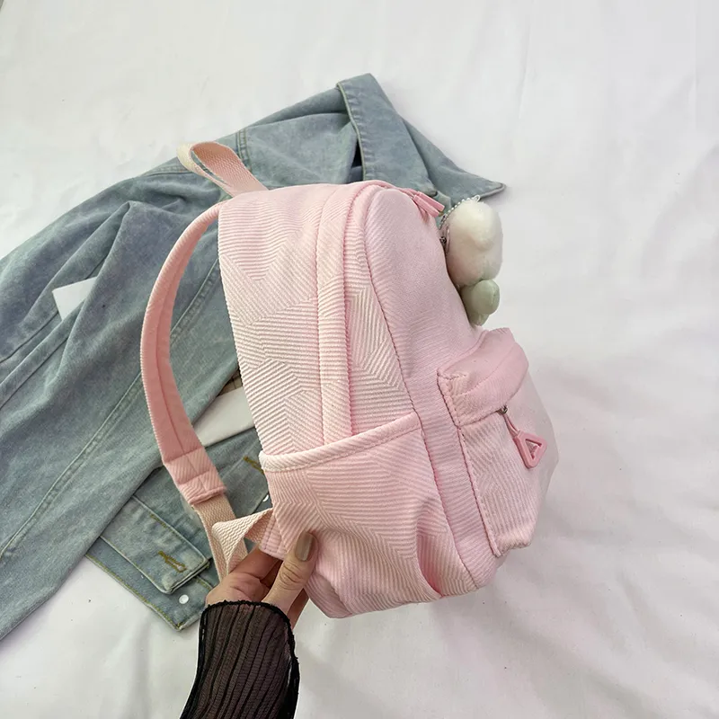 URBAN FOREST Nylon Backpack Women's Pink/Violet/Light Yellow/Light Green/Ivory/Black-13