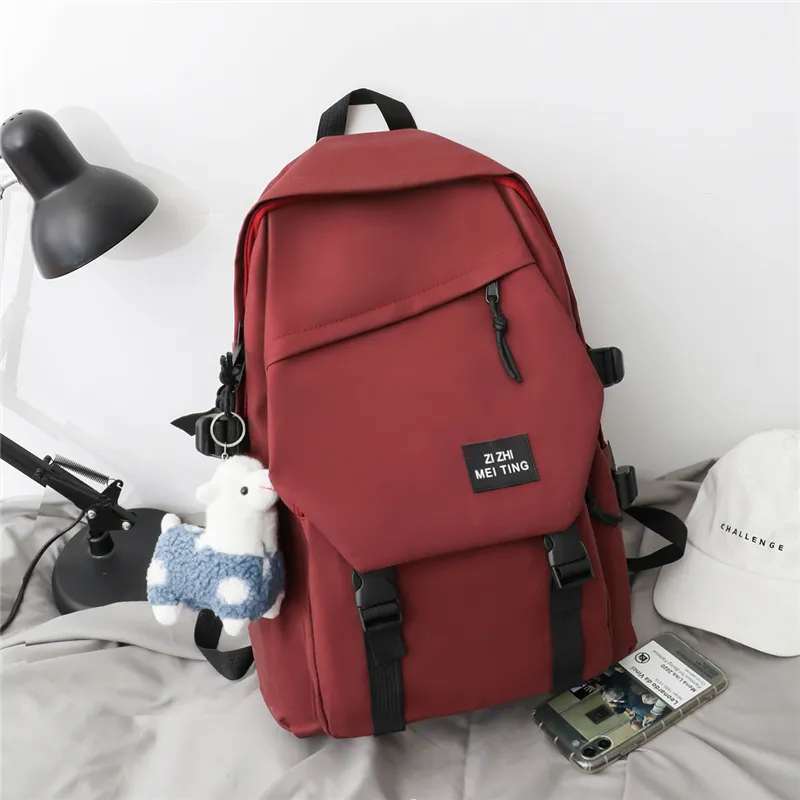 URBAN FOREST PU Backpack Regular Unisex Gray/Black/Red/Green-7