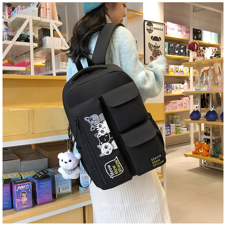 URBAN FOREST Oxford Backpack Unisex Yellow/Black/Khaki/Blue-4