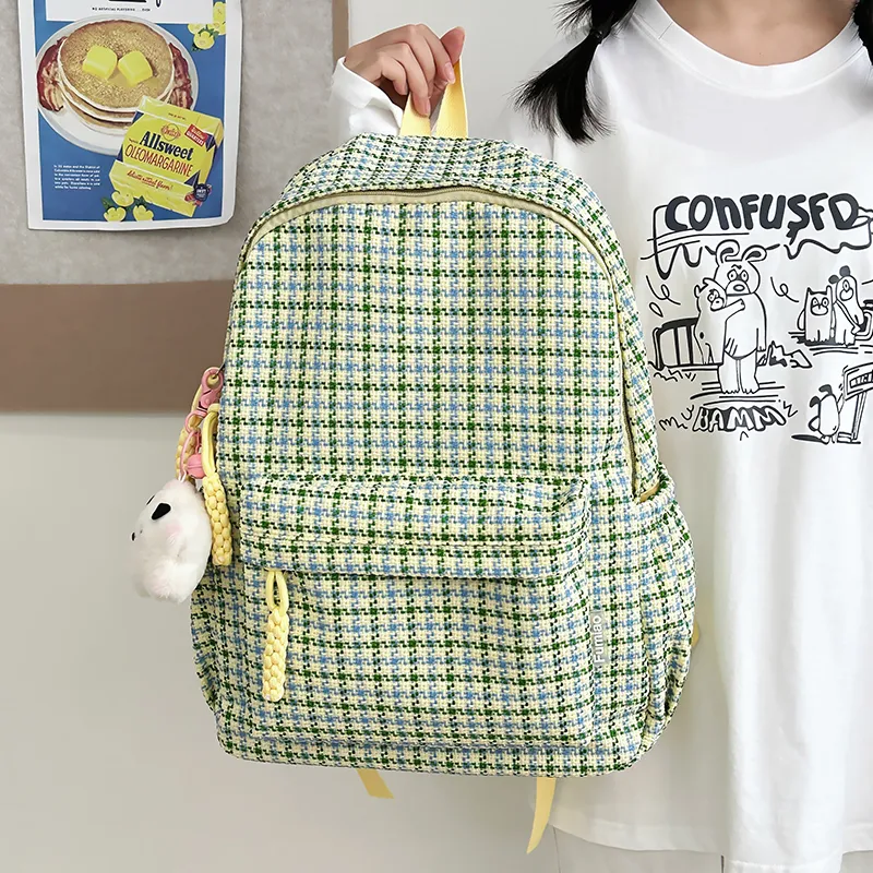 URBAN FOREST Nylon Backpack Tubas Unisex Green/Pink/Red/Yellow/Khaki-19