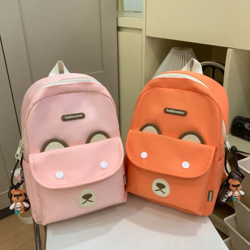 URBAN FOREST Nylon Backpack Unisex Orange/Khaki/Blue/Pink/Black-3