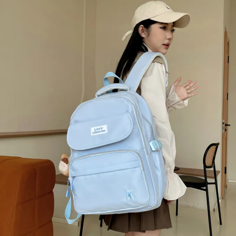 URBAN FOREST Nylon Backpack Women's White/Black/Yellow/Blue-9