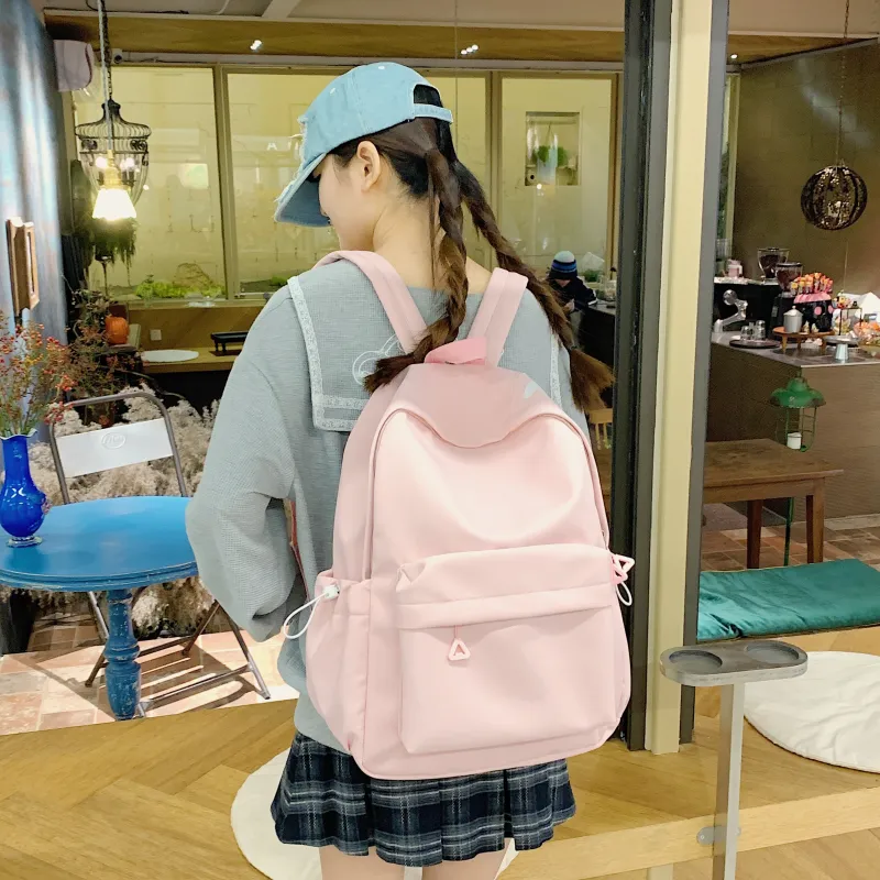 URBAN FOREST Nylon Backpack Regular Unisex White/Black/Yellow/Green/Pink-16