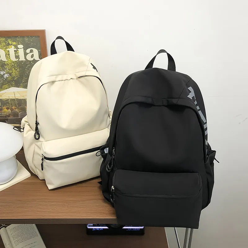 URBAN FOREST Nylon Backpack Unisex White/Black/Blue/Pink-10