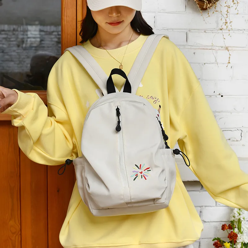URBAN FOREST Nylon Backpack Unisex Gray/Black/Yellow/Green/Blue/Beige-24