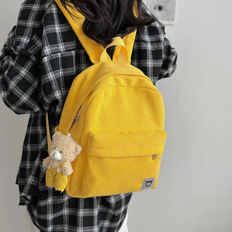 URBAN FOREST Corduroy Backpack Unisex Multicolor-26