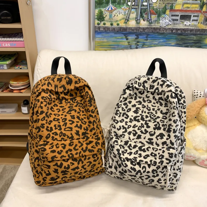 URBAN FOREST Corduroy Backpack Unisex Multicolor-19