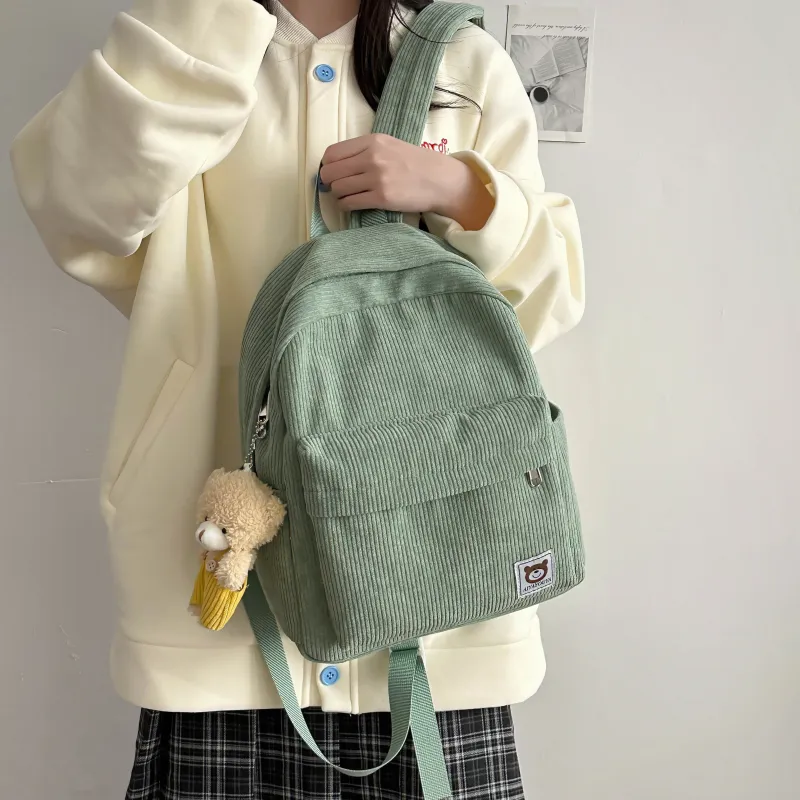 URBAN FOREST Corduroy Backpack Unisex Multicolor-8