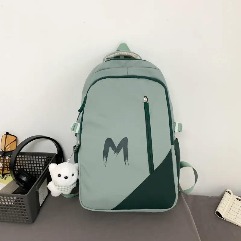 URBAN FOREST Composite Cloth Backpack Unisex Black/Purple/Green/Blue-11