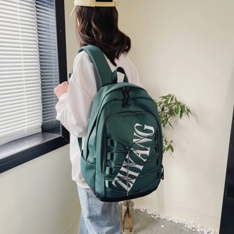 URBAN FOREST Nylon Backpack Unisex Blue/Green/Purple/Black-8