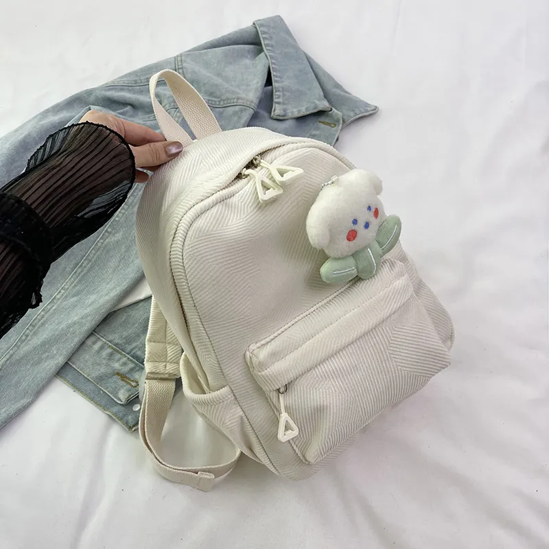 URBAN FOREST Nylon Backpack Women's Pink/Violet/Light Yellow/Light Green/Ivory/Black-4