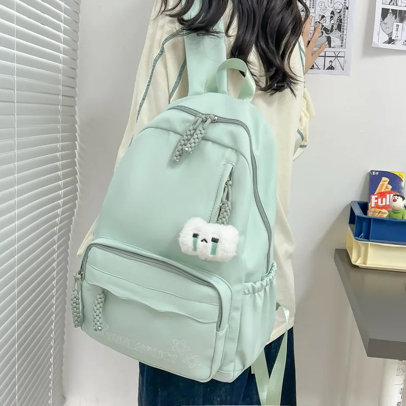 URBAN FOREST Composite Cloth Backpack Unisex Red/Yellow/Green/Blue/Pink/Black-15