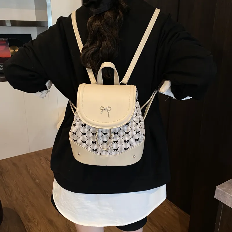 URBAN FOREST PU Backpack Women's White/Silver/Brown-27