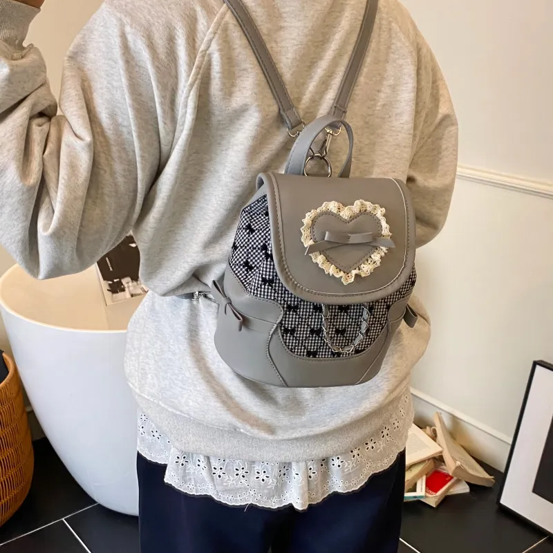 URBAN FOREST PU Backpack Women's White/Silver/Brown-10