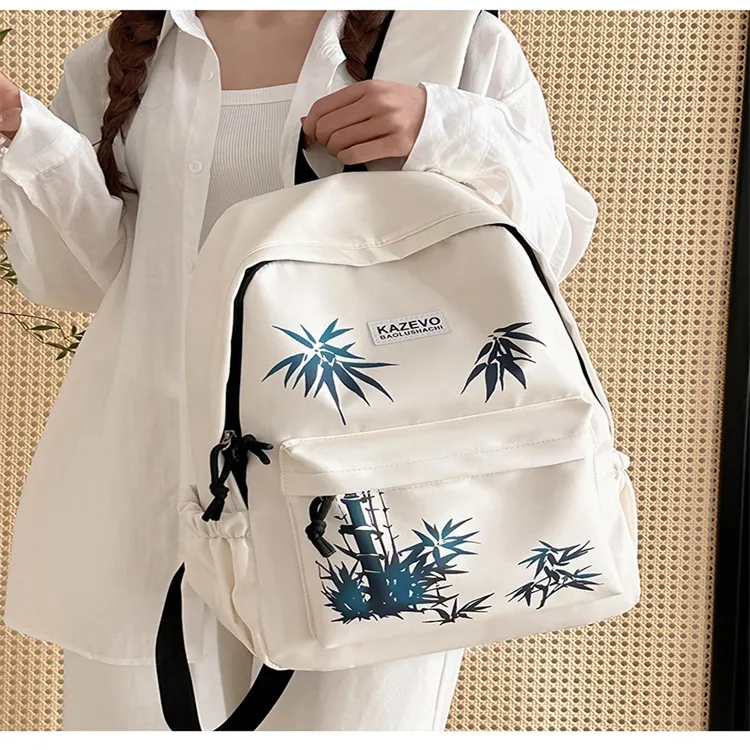 URBAN FOREST Polyester Backpack Regular Unisex White/Black-4