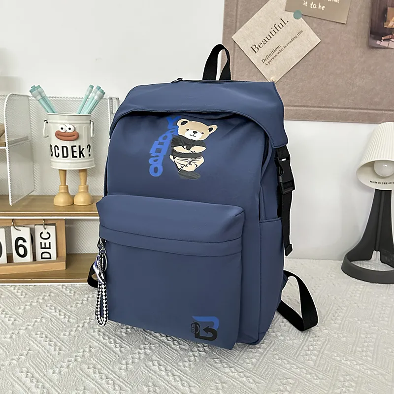 URBAN FOREST Nylon Backpack Unisex Army Green/Dark Blue/Gray/Yellow/Black-8