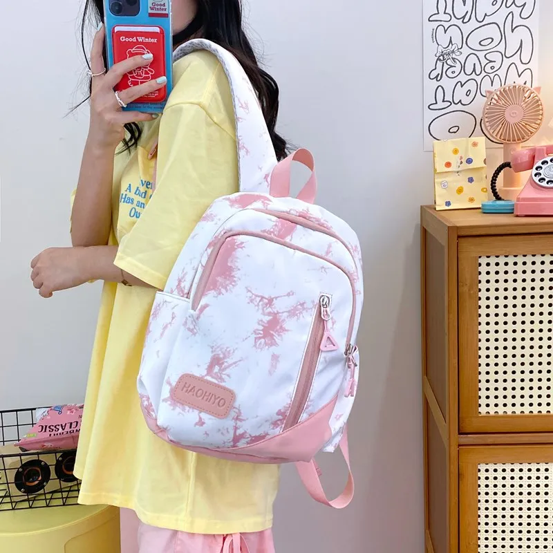 URBAN FOREST Nylon Backpack Women's Black/Green/Blue/Pink-19