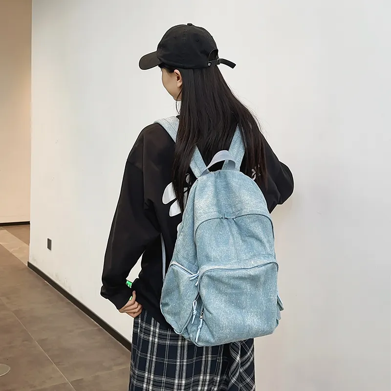 URBAN FOREST Denim Backpack Regular Unisex Multicolor-9