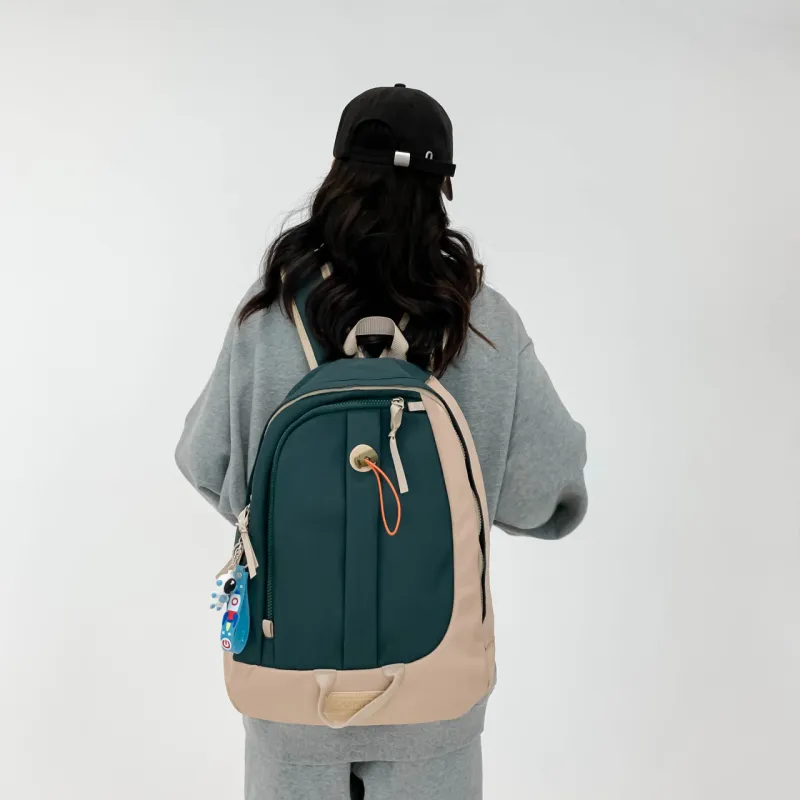 URBAN FOREST Nylon Backpack Unisex Ecru/Black/Burgundy/Jasper/Blue-17