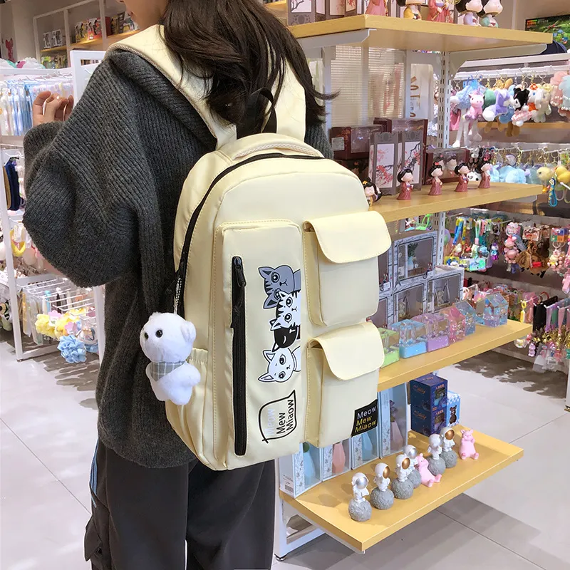 URBAN FOREST Oxford Backpack Unisex Yellow/Black/Khaki/Blue-6