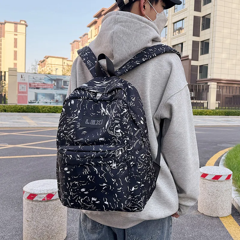URBAN FOREST Oxford Backpack Unisex White/Black/Red/Blue-9