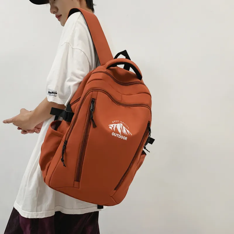 URBAN FOREST Nylon Backpack Unisex Orange/Green/Red/Black/White-1
