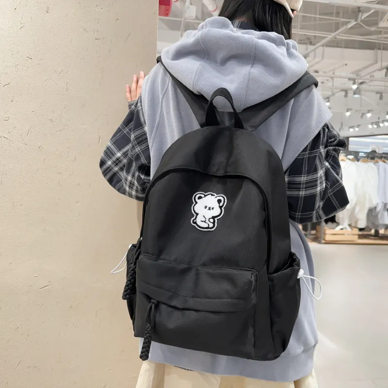 URBAN FOREST Nylon Backpack Unisex Red/Yellow/Blue/Black/White-18