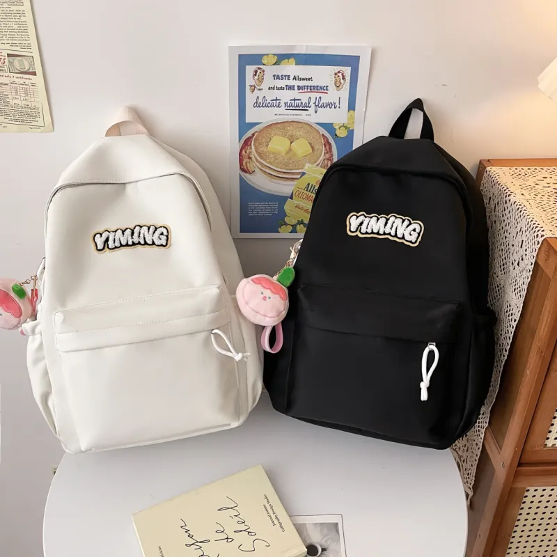 URBAN FOREST Nylon Backpack Unisex Red/Light Yellow/Green/Blue/White/Black-6