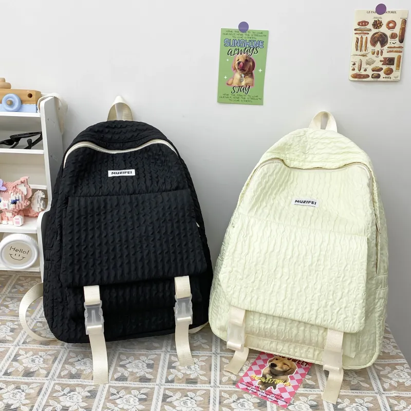 URBAN FOREST Polyester Backpack Unisex Sky Blue/Yellow/Green/Pink/Black-9